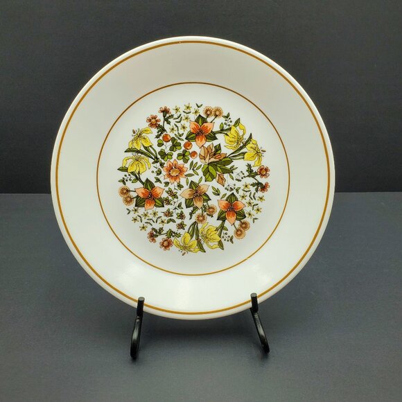 Corelle Indian Summer Luncheon Plates Corning Autumn Floral Salad Plates - Picture 6 of 12